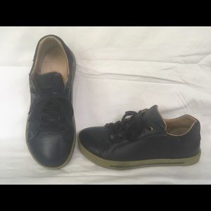 Navy Birkenstock Sneakers, Leather